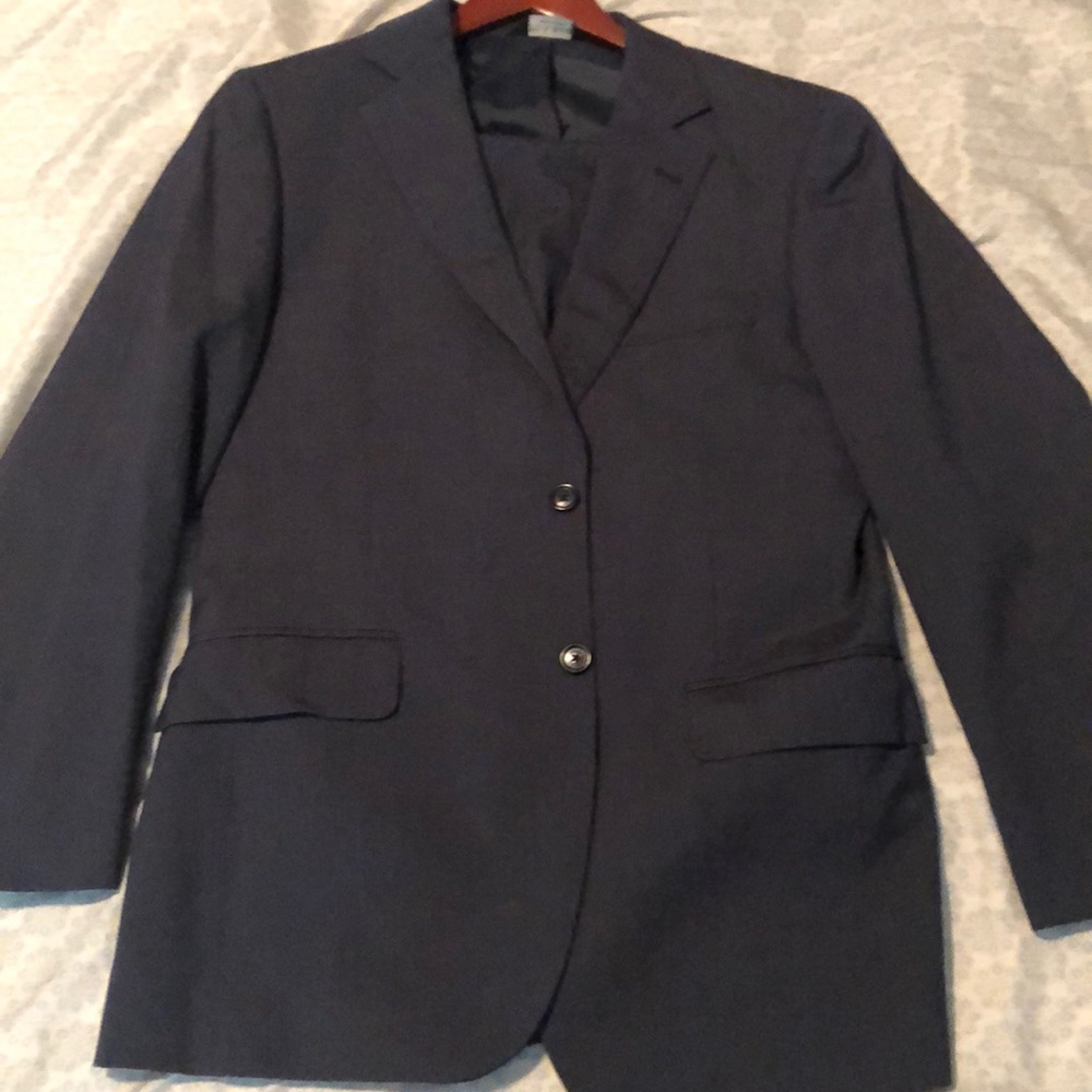 Joseph A Banks navy pinstripe